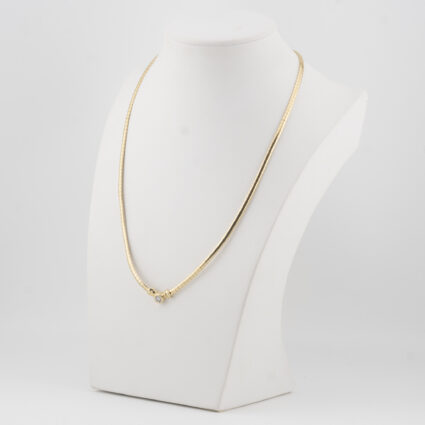 Złoty naszyjnik z diamentem, złoto 0,585