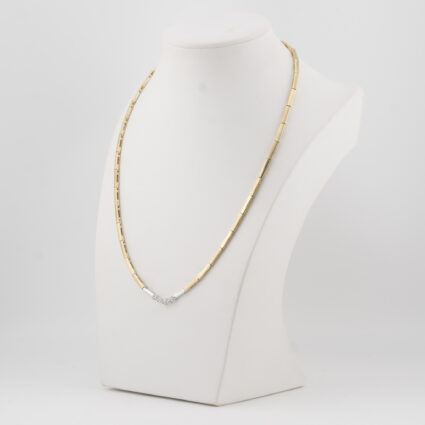 ZŁOTY NASZYJNIK Z CYRKONIAMI, ZŁOTO 0,750