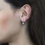 Antyczne kolczyki z XIX wieku, złoto i srebro, Austro-Węgry