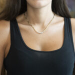 ZŁOTY NASZYJNIK Z CYRKONIAMI, ZŁOTO 0,750