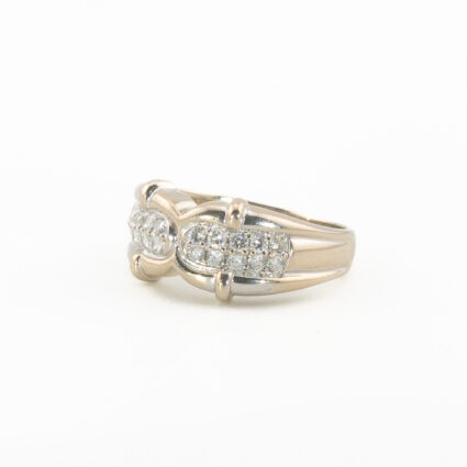 Złoty pierścionek z naturalnymi diamentami