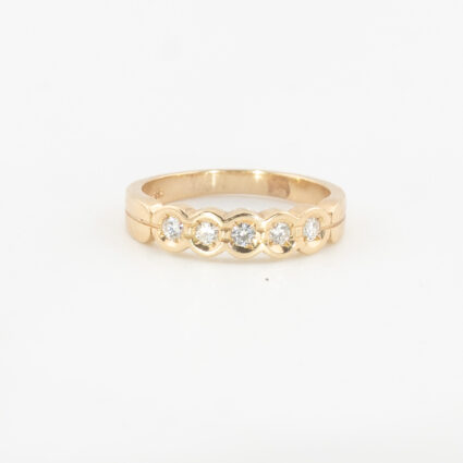 Złoty pierścionek z diamentami, złoto 0,585