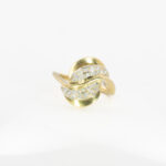 ZŁOTY PIERŚCIONEK Z DIAMENTAMI, ZŁOTO 0,750