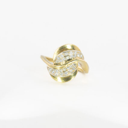 ZŁOTY PIERŚCIONEK Z DIAMENTAMI, ZŁOTO 0,750