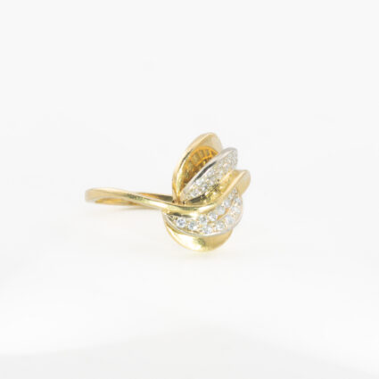ZŁOTY PIERŚCIONEK Z DIAMENTAMI, ZŁOTO 0,750