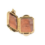 Złoty sekretnik vintage z naturalnym diamentem, złoto 0,585