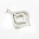 Zawieszka z białego złota z naturalnymi diamentami, Au 0,585