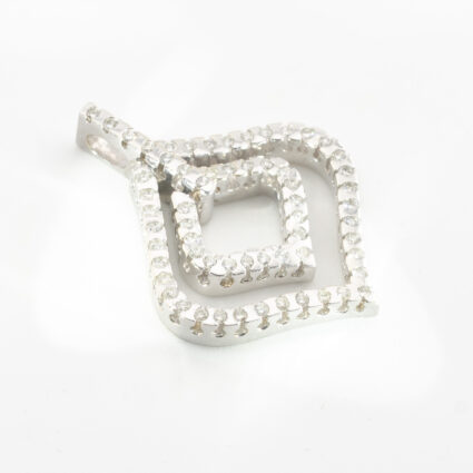 Zawieszka z białego złota z naturalnymi diamentami, Au 0,585