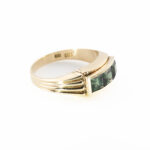 Złoty pierścionek vintage z turmalinami Au 0,333