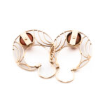 Złote kolczyki Au 0,585 z naturalnym koralem