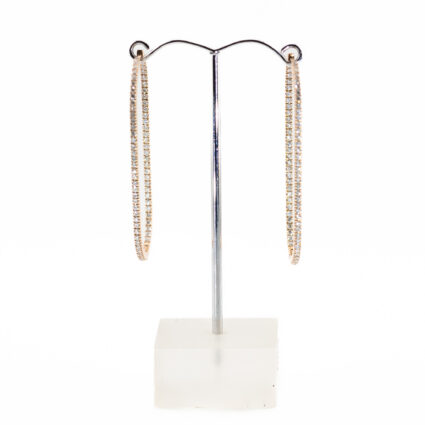 Złote kolczyki z diamentami Au 0,750