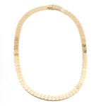 Złota kolia damska 585 splot jodełka trójkolorowa